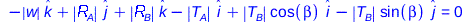`+`(`-`(`*`(abs(w), `*`(_k))), `*`(abs(R[A]), `*`(_j)), `*`(abs(R[B]), `*`(_k)), `-`(`*`(abs(T[A]), `*`(_i))), `*`(abs(T[B]), `*`(cos(beta), `*`(_i))), `-`(`*`(abs(T[B]), `*`(sin(beta), `*`(_j))))) = ...