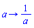 proc (a) options operator, arrow; 1/a end proc