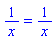 1/x = 1/x