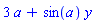 3*a+sin(a)*y