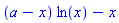 (a-x)*ln(x)-x