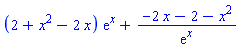 (2+x^2-2*x)*exp(x)+(-2*x-2-x^2)/exp(x)