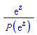 exp(z)/P(exp(z))