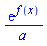 exp(f(x))/a