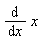 diff(x, x)