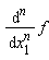 diff(f, [`$`(x[1], n)])