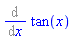Diff(tan(x), x)