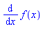 diff(f(x), x)