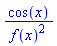 cos(x)/f(x)^2