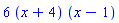 6*(x+4)*(x-1)