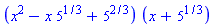(x^2-x*5^(1/3)+5^(2/3))*(x+5^(1/3))