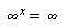 infinity^x = infinity