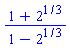 (1+2^(1/3))/(1-2^(1/3))