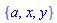 {a, x, y}