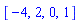 [-4, 2, 0, 1]