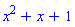 x^2+x+1