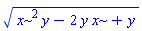 (x^2*y-2*y*x+y)^(1/2)