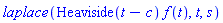 laplace(Heaviside(t-c)*f(t), t, s)