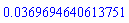 0.369694640613751e-1