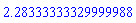2.28333333329999988