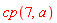 cp(7, a)