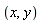 ``(x, y)