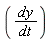 ``(dy/dt)