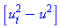 [u[t]^2-u^2]