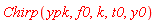 Chirp(ypk, f0, k, t0, y0)