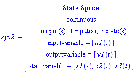 module () export a, b, c, d, inputcount, outputcount, statecount, sampletime, discrete, systemname, inputvariable, outputvariable, statevariable, systemtype, ModulePrint; option _cmstatespace; end module