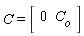 C = (Vector[row](2, {(1) = 0, (2) = C[o]}))