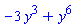 -3*y^3+y^6