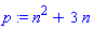 p := n^2+3*n