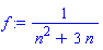 f := 1/(n^2+3*n)