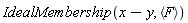 IdealMembership(x-y, `<,>`(F))