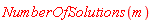 NumberOfSolutions(m)