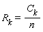 R[k] = C[k]/n
