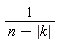 1/(n-abs(k))