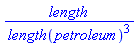 length/length(petroleum)^3