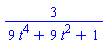 3/(9*t^4+9*t^2+1)