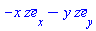 Vector[column]([[-x*z], [-y*z], [0]], ["x", "y", "z"], "field")