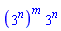 (3^n)^m*3^n