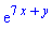 exp(7*x+y)
