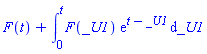 F(t)+int(F(_U1)*exp(t-_U1), _U1 = 0 .. t)