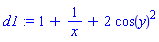d1 := 1+1/x+2*cos(y)^2