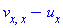 v[x, x]-u[x]