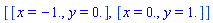 [[x = -1., y = 0.], [x = 0., y = 1.]]