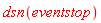 dsn(eventstop)