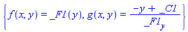 {f(x, y) = _F1(y), g(x, y) = (-y+_C1)/_F1[y]}