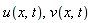 u(x, t), v(x, t)